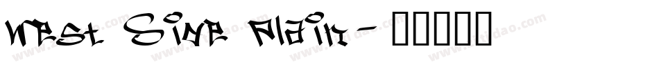 West Side Plain字体转换